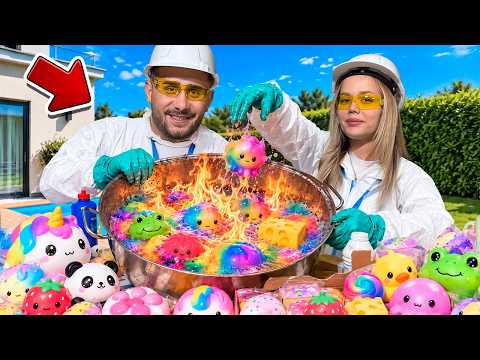 WE BOILED 1000 SQUISHIES IN A CAULDRON !? | Gamze Karta