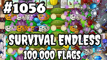 Plants vs Zombies Survival Endless 100000 Flags Part 1056 | 21100 - 21120 Flags