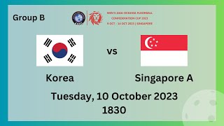 Korea - Singapore A | AOFC2023 Group B  | LIVE