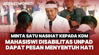 KDM Listens to Aspirations of a Student with a Disability regarding Inclusive Education, His Resp...