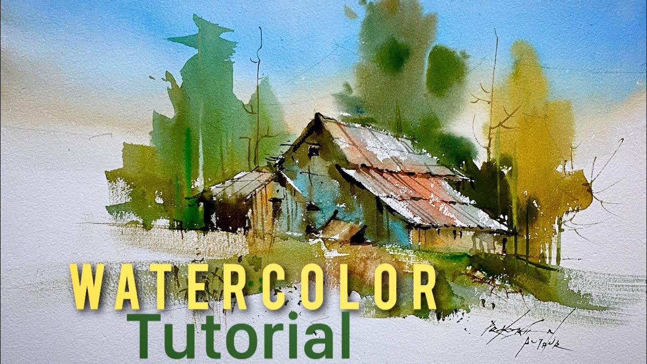 Water color painting tutorial | water color for beginners - YouTube