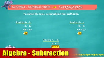 G6 - Module 3 - Introduction - Algebra - Subtraction | Appu Series | Grade 6 Math Learning
