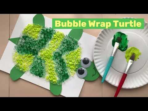 Bubble Wrap Turtle | Easy Painting Crafts for Kids - YouTube