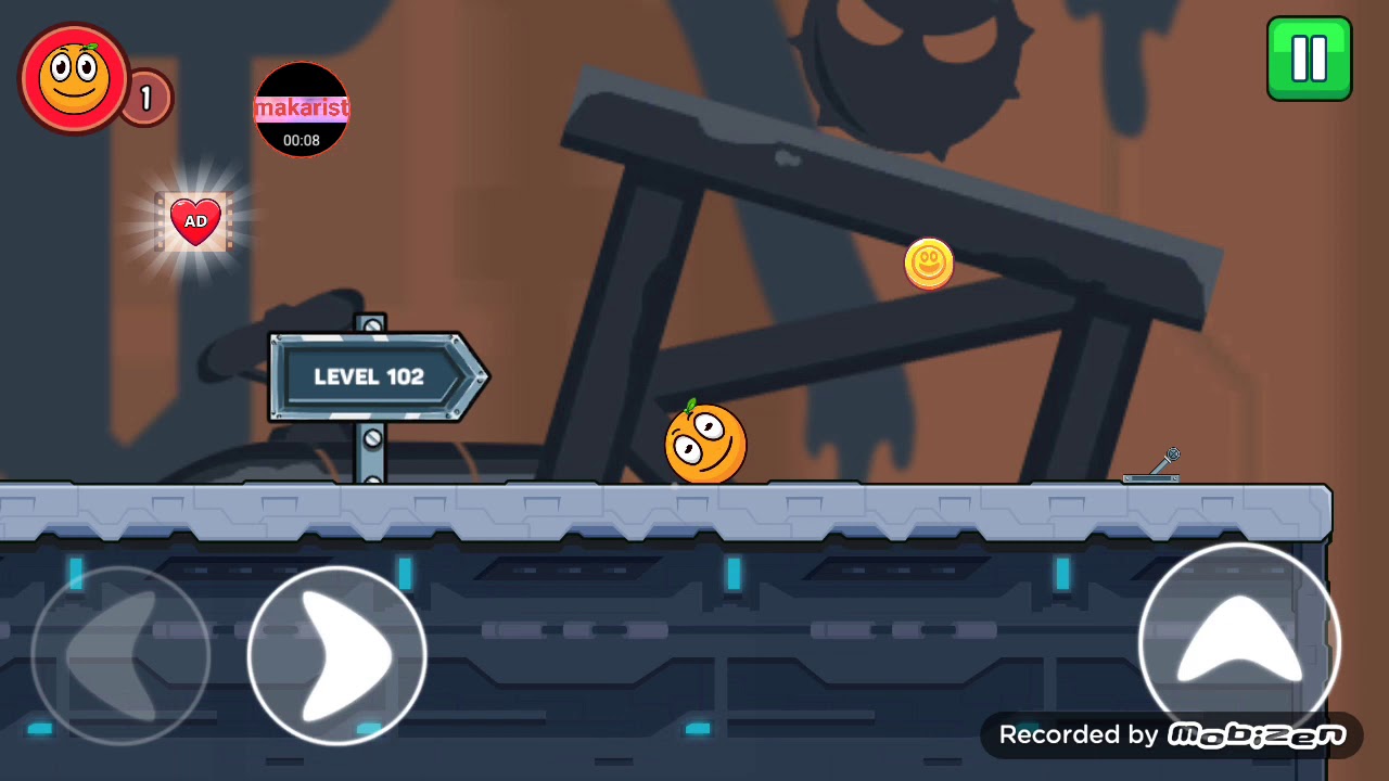 Rad Ball Hero: 102-104 уровни, апельсиновый шарик, 2 ч. мрачной фабрики