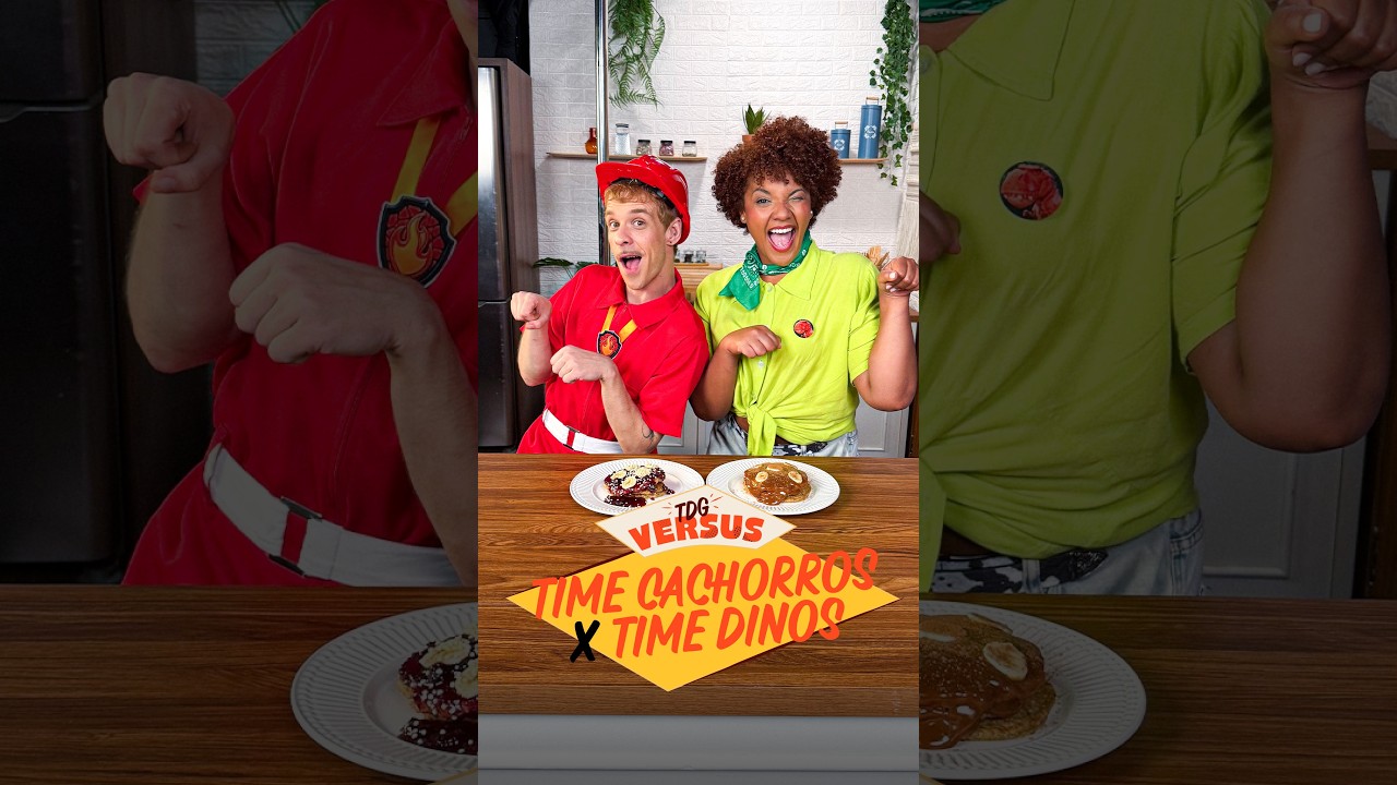 CACHORROS E DINOSSAUROS UNIDOS NA COZINHA!