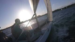 Laser 2000 capsize to windward