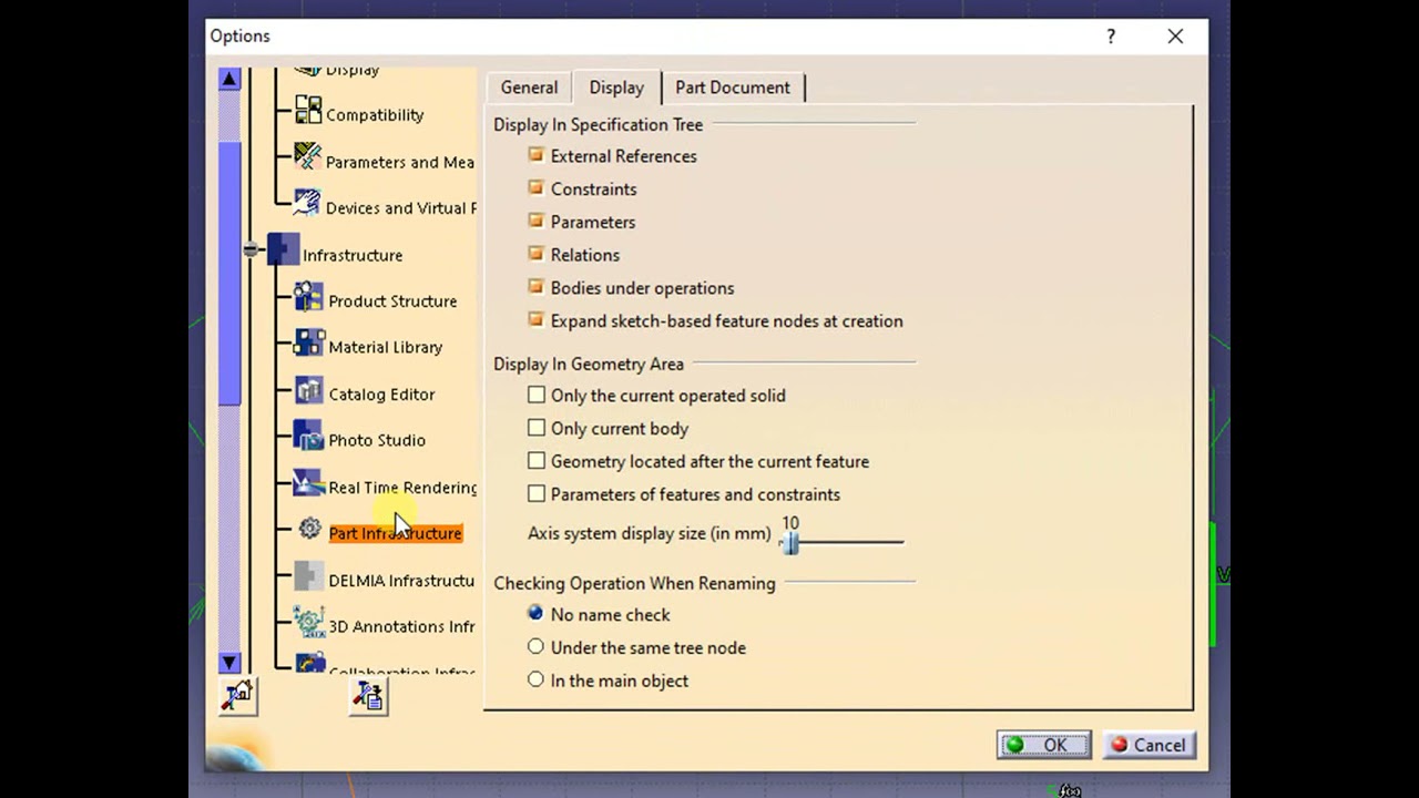CATIA: 10 important features, not so commonly used, in following modules: sketch, part, assembly.