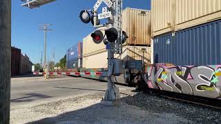 CSX intermodal train passing through