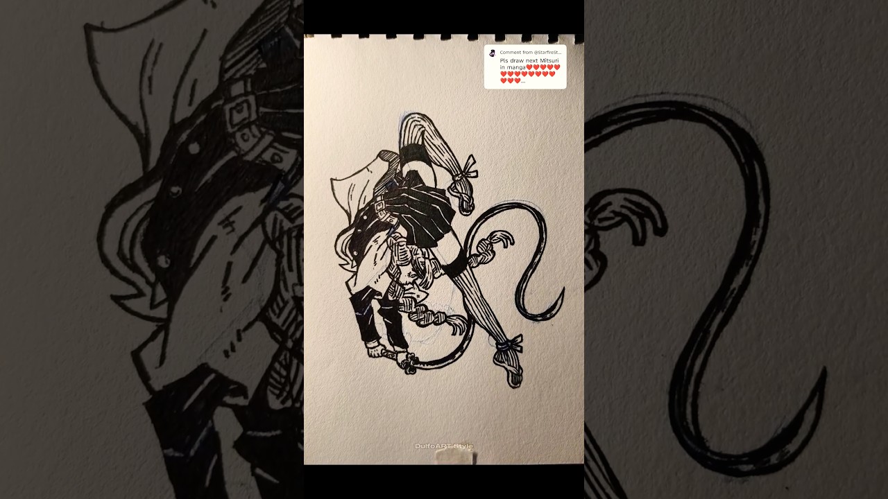 Mitsuri Kanroji, manga drawing 