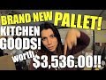 GIANT $3536 Kitchen Liquidation Pallet Unboxing! Brand New ONLY $1.92 per Item! How Much Profit??