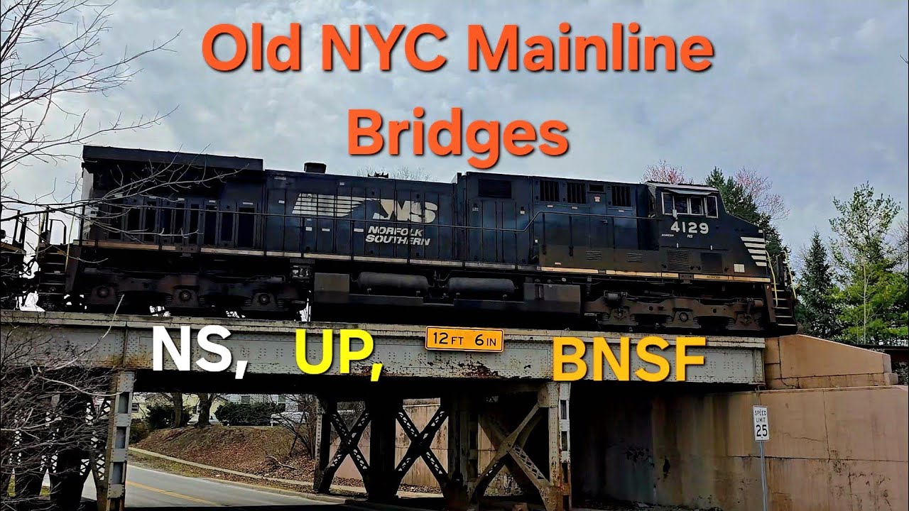 NS Trains and Old NYC Mainline Bridges, Amherst & Vermilion, OH