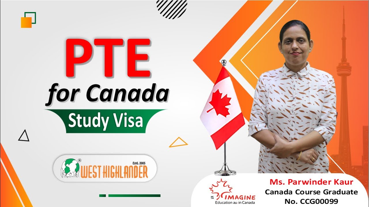 PTE for Canada study visa - YouTube