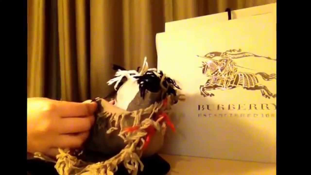 Burberry 100 wool scarf unboxing YouTube