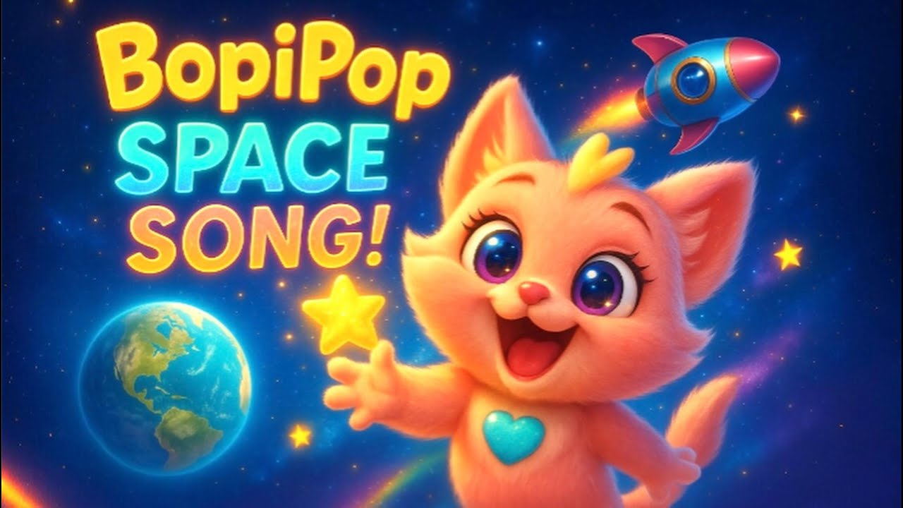 BopiPop 🚀 Космическая песня | Учись, пой и летай сквозь звёзды! 🌟 | Весёлое обучающее приключение...