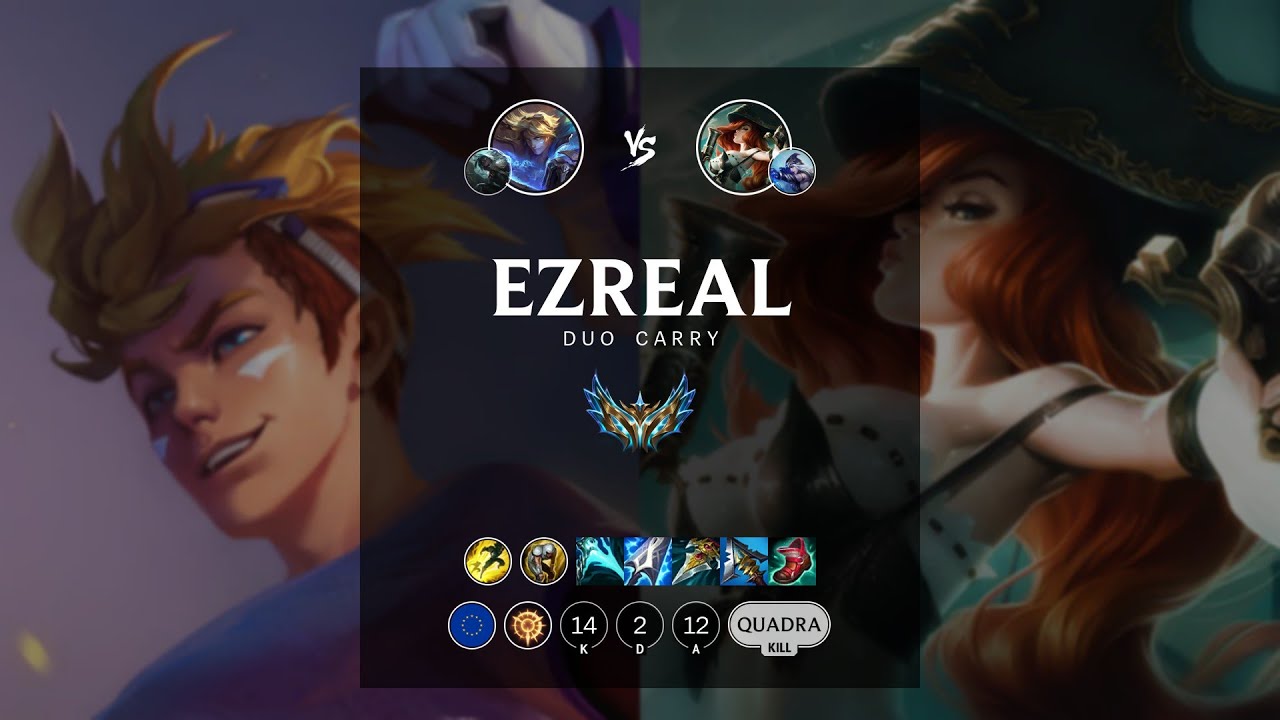 Ezreal ADC vs Miss Fortune - EUW Challenger Patch 12.12