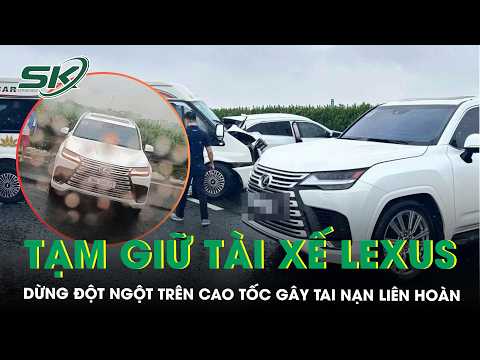 Lexus driver detained for reckless driving and blocking traffic, causing multi-vehicle highway cr...