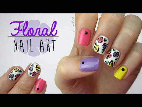 Colorful Floral Nails (using a toothpick!)