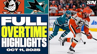 Anaheim Ducks at San Jose Sharks | FULL Overtime Highlights - April October 11, 2025