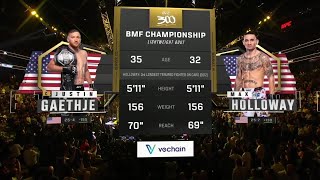 UFC 300 : Гейджи VS Холлоуей