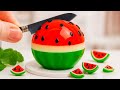 Amazing Miniature Watermelon Jelly Recipe Best Mini Fruit Jelly Decorating Ideas Lotus Baking