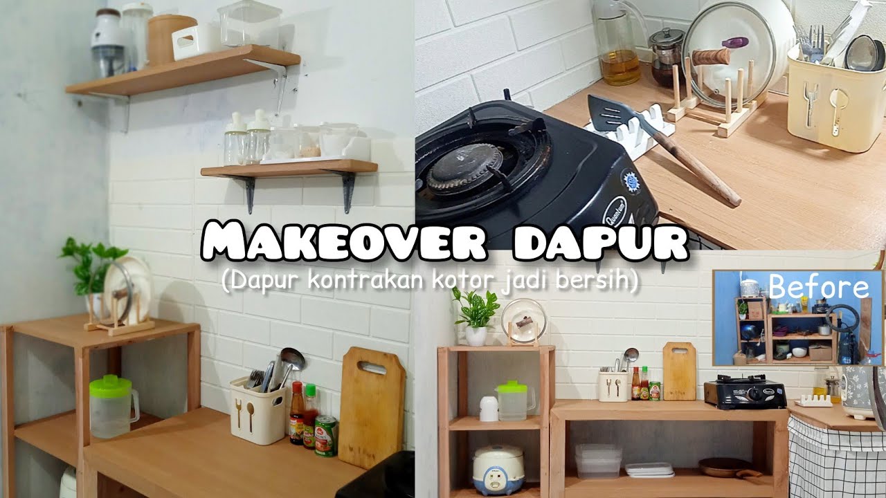 EXTREME ROOM MAKEOVER ( dapur Kotor tanpa kitchen set ) ✨Aesthetic | Kitchen Makeover Indonesia