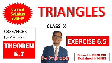 [T-44], THEOREM 6.7, CLASS-X, N.C.E.R.T., Chapter-6 (Triangles), Ex-6.5