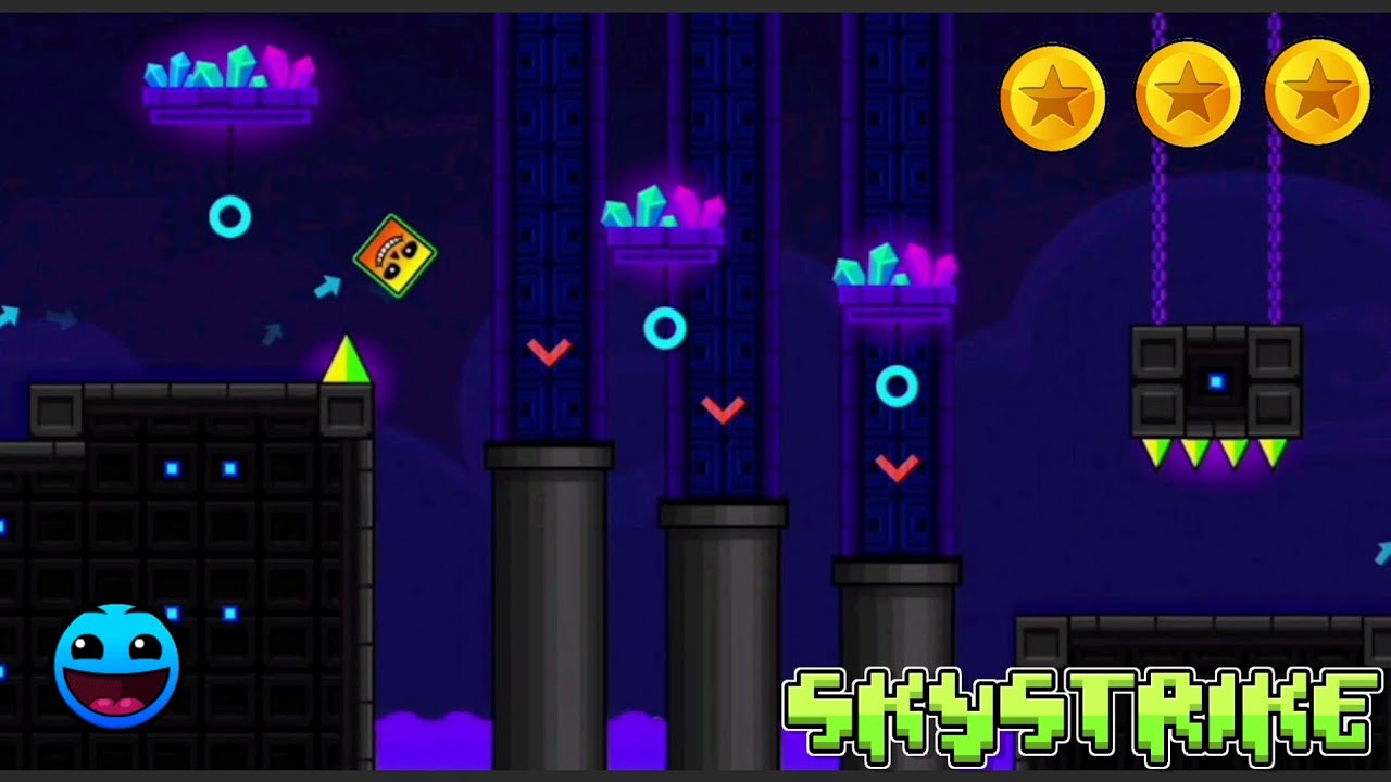 Skystrike official showcase by Nadir (me) all coins [Geometry Dash 2.2 ...