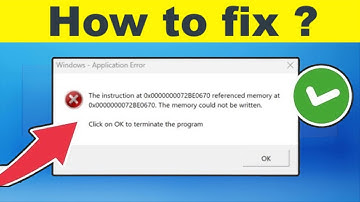 How To Fix The Instruction At 0x00000000 Error - Quick Guide