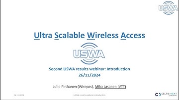 Second USWA webinar: Ultra Scalable Wireless Access
