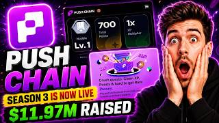 Push Chain Testnet Airdrop | Season 3 Is Live | $11.97M Funding Project  | Don't Miss