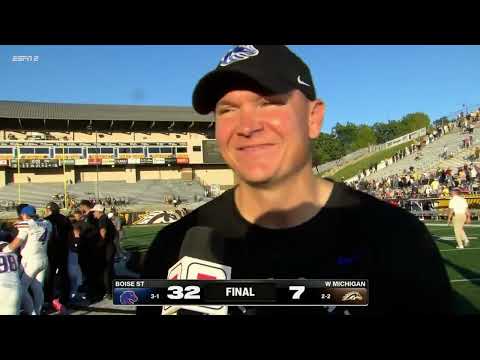 Boise State Head Coach Spencer Danielson Postgame Interview on ESPN2 | Pac-12 Conference