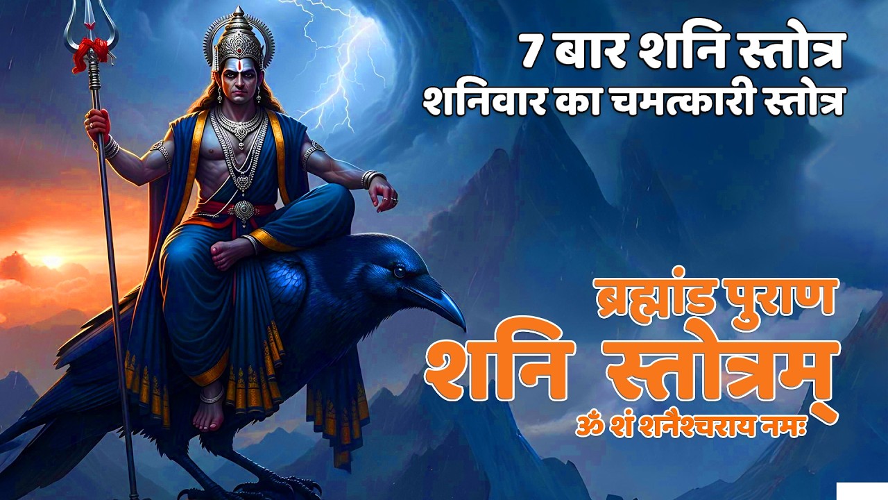 शनि स्तोत्र – ब्रह्मांड पुराण | 7 Times Loop | 30 Min Shani Chant | Shani Dev Mantra | Aumonic