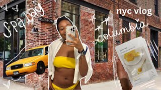 nyc vlog luxury spa yoga class and columbia university