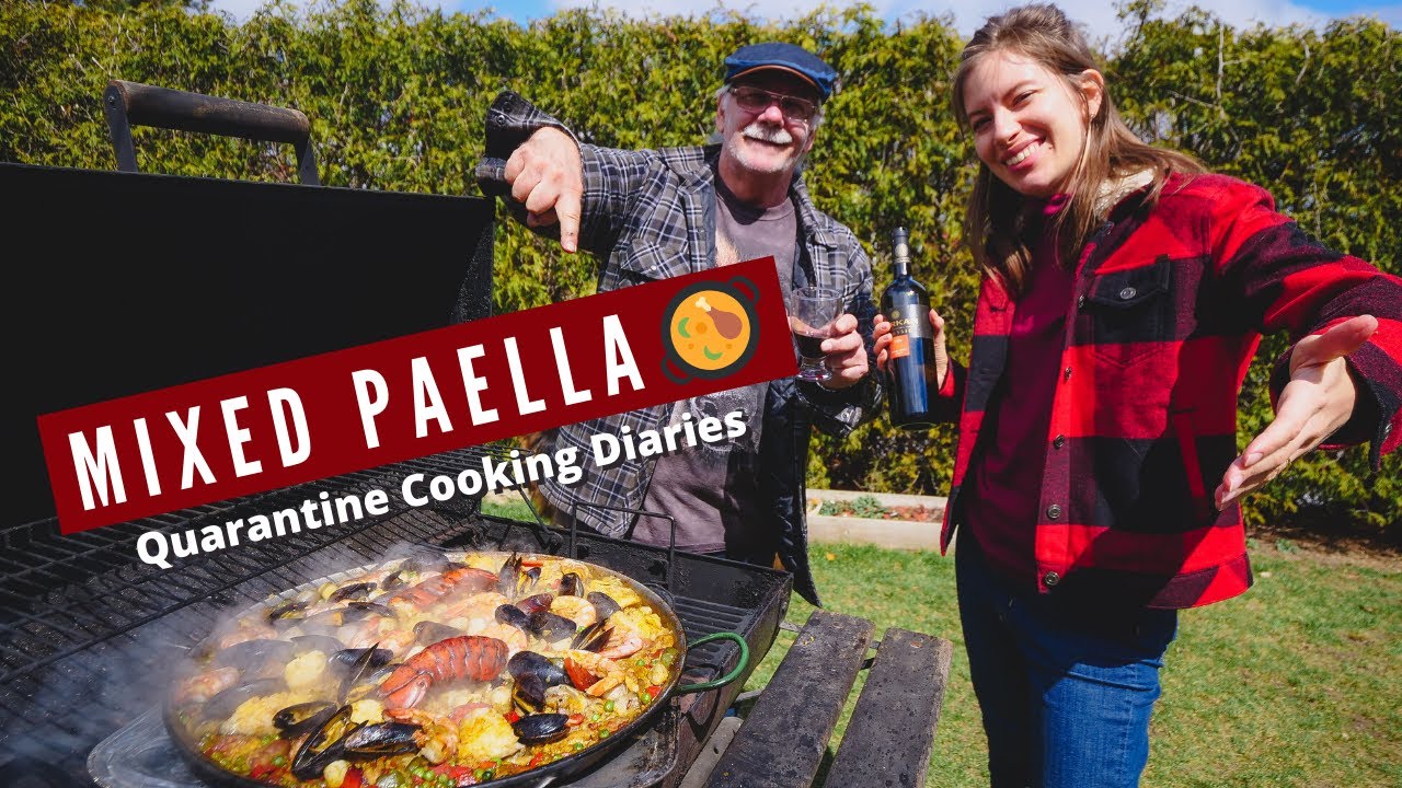 Cooking SPANISH MIXED PAELLA with Chicken, Seafood and Chorizo! 🥘 | Delicious SPANISH FOOD at HOME