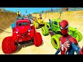 Mega Ramp Super Hero Challenge in GTA 5 😱 Spider-Man vs Venom vs Superman Truck Race