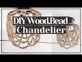 BOHO Wood Bead Chandelier for under $10