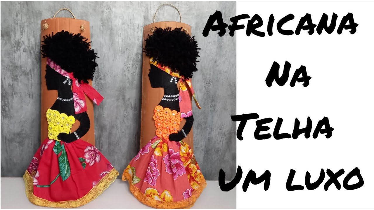 como fazer africana na telha ( um luxo) você vai vender muito com molde grátis!!!
