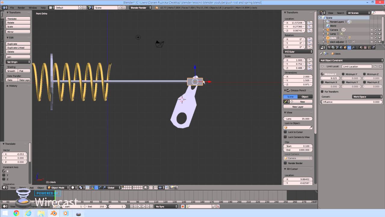 slack adjuster& push rod rotation,location, and transformation