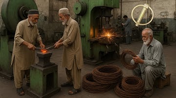 Incredible Process of Making Tractor Lock Pins from Old Rusted Wires 