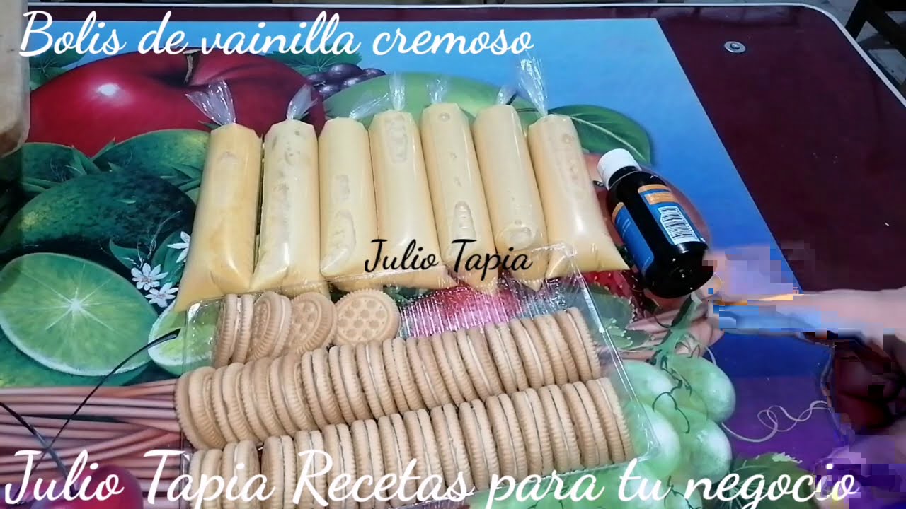 Bolis de vainilla cremosos ingrediente secreto de mi negocio a tu negocio saborines Paletas helados