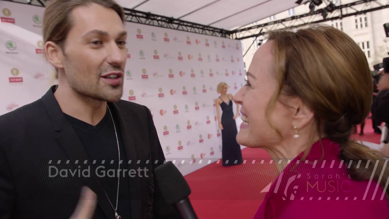 David Garrett and Sarah Willis on the red carpet