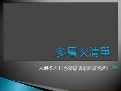【Word 教學】多層次清單設計