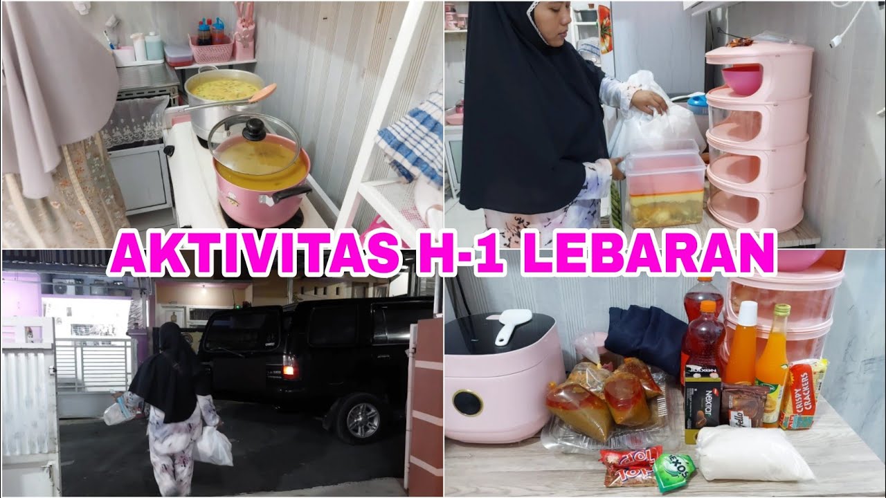 H-1 LEBARAN. MASAK SAYUR LONTONG. UNTUK MERTUA, AYAH DAN ADEK. KELILING MALAM TAKBIRAN.
