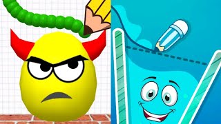Draw To Smash Logic Puzzle VS Fill the Glass Satisfying ASMR Gameplay (Android, ios) (New Update) screenshot 1