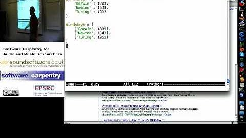 Dictionaries in Python - advantages over lists (Software Carpentry)