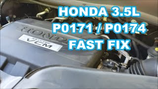 Honda Pilot P0171 P0174 Fast Fix And Diag Tips 3.5L 2009