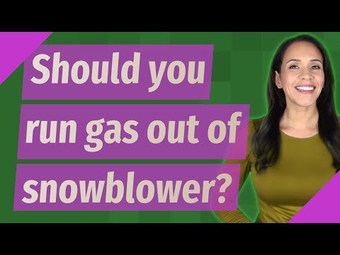 فيديو: هل يجب عليك تشغيل الغاز من النافخ الثلجي؟