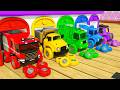 El viejo MacDonald tenía una granja | ¡Aprende Colores con Camiones Gigantes  | Canciones Infantiles