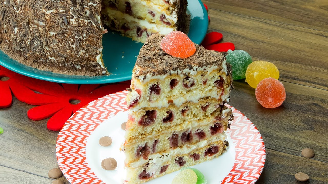 Gateau Nid D Abeille Aux Cerises Joli Fin Et Delicieux Qui Fond Dans La Bouche Savoureux Tv Youtube