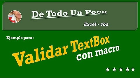 Validar varias cajas de texto con vba